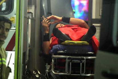 D. Cuenca y El Nacional y el futbolista Lucas Mancinelli se fue encima del árbitro Robert Cabrera y lo mandó a la clínica