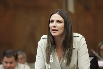 Protagonista. Ana Galarza, con un envolvente discurso hecho de palo y zanahoria, ofreció la alternativa que los acusadores terminaron por aceptar.