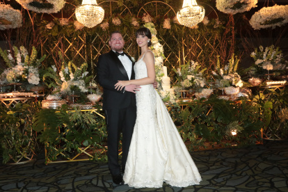 Los recién casados se dieron el "sí quiero" luego de siete años de noviazgo.