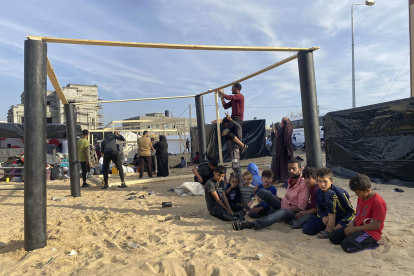 Rafah. Ashraf y su familia se han quedado tres veces sin casa.