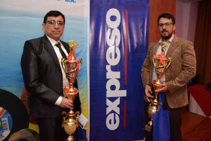 Édison Revelo (i) y David Orquera (d) ganaron de forma invicta el Mundial de Cuarenta.