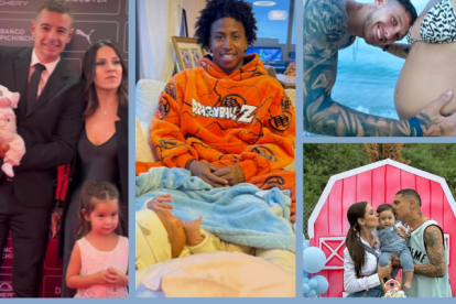 En la cancha pueden ser unos cracks, pero cuando están en familia se derriten de amor.