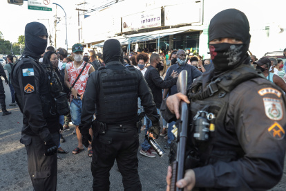 Brasilia. Elementos de la Policía Federal de Brasil, en un operativo.