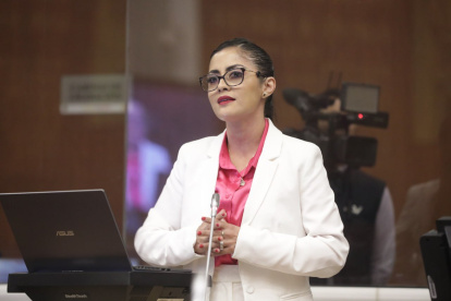 La asambleísta del correísmo, Viviana Veloz, es primera vicepresidenta de la Asamblea Nacional.