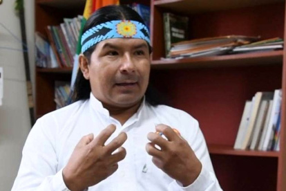 Santi dejó oficialmente la coordinación de Pachakutik a finales de noviembre y dio paso a Guillermo Churuchumbi.