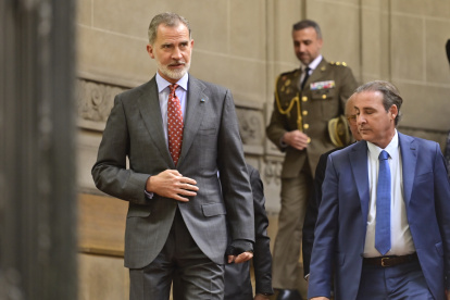 El rey después del encuentro con Milei.