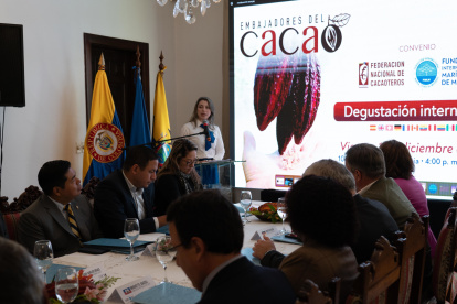 Evento. La charla en la Embajada de Colombia en la ciudad de Quito.