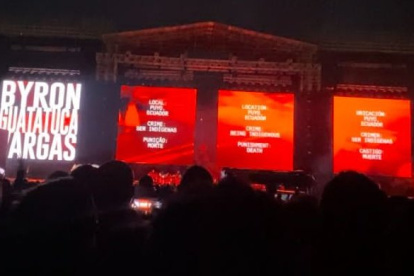 Durante el concierto de Roger Waters se nombró a Byron Guatatuca