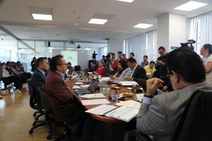 Fiscalización. Marco Chalco habló ayer durante tres horas en la Comisión de Transparencia de la Asamblea.