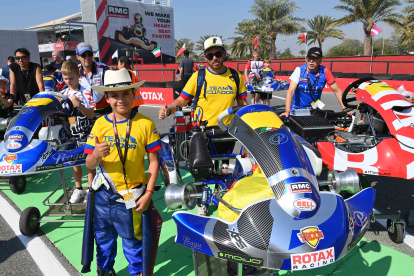 Julián Rivera en los talleres previo a su competencia en el Mundial.