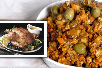 El relleno es el perfecto acompañante el pavo