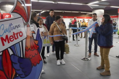 Campaña. El Gallito de la Catedral es el personaje de la Cultura Metro.
