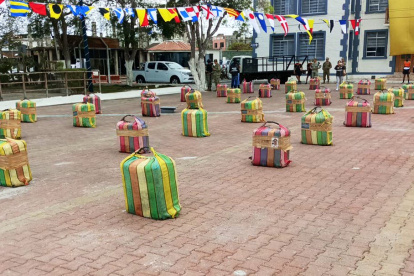 Uno de los cargamentos de droga decomisados hace pocas semanas.
