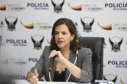 La dirigente de Construye María Paula Romo aparece en una actividad cuando era ministra de Gobierno en el mandato de Lenín Moreno.