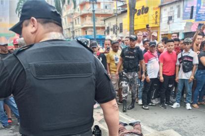 Sitio. El alboroto y linchamiento ocurrió en pleno centro de Quevedo.