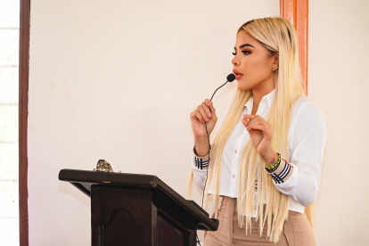 María Fernanda Vargas en una nota de archivo.