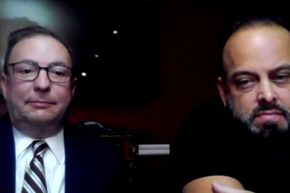 El prófugo Xavier Jordán participó de la rueda de prensa, pero no brindó declaraciones.