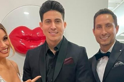 Don Day con Fernanda Gallardo y Eduardo Andrade.