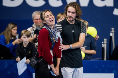 Paula Badosa y Tsitsipas ganaron su primer partido en dobles siendo pareja sentimental