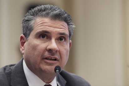 El dirigente opositor nicaragüense desnacionalizado Juan Sebastián Chamorro, al comparecer ante una comisión legislativa de la Cámara de Representantes de Estados Unidos, en Washington DC (EE.UU.).