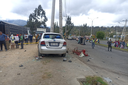 El triple accidente de tránsito se registró la mañana de este sábado 23 de diciembre.
