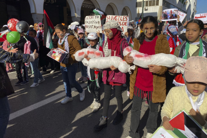 Marruecos. Miles de ciudadanos se manifestaron este domingo en Rabat.