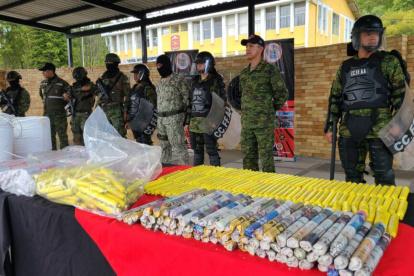 Presentación. En rueda de prensa dan a conocer las incautaciones.