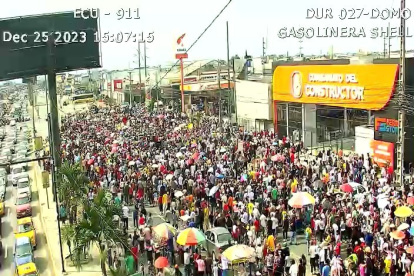 El Ecu 911 monitoreó de forma permanente la peregrinación.