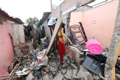 1. Escena. Así quedó la principal casa afectada por la explosión.