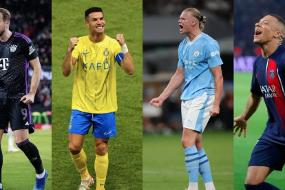 Kane, Haaland, Ronaldo y Mbappé se pelean por ser el goleador del año 2023