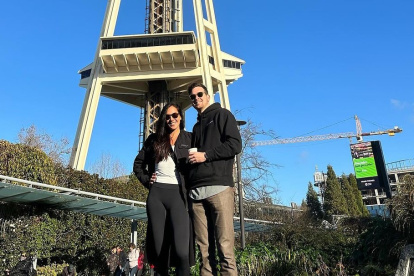 María Teresa Guerrero con su novio.