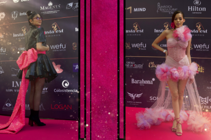 Salo y Frida lucieron trajes