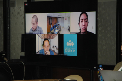 Audiencia. El vocal Xavier Muñoz estuvo presente en la audiencia de forma telemática.