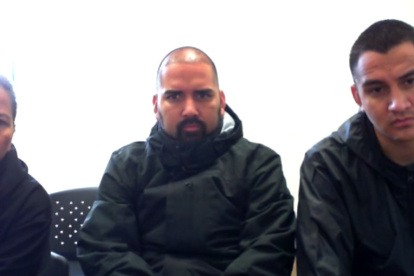 Arresto. Leandro Norero (centro) estuvo preso desde mayo a octubre de 2022. Fue asesinado en la cárcel.