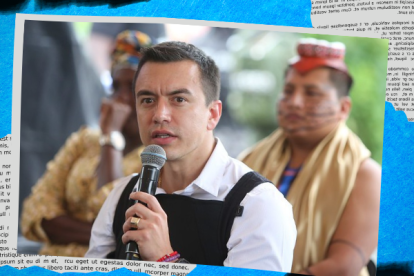 Daniel Noboa, en La Concordia, en diciembre de 2023.