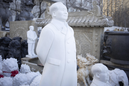 Estatuas de Mao Zedong en un mercado de Pekín el 26 de diciembre de 2023.