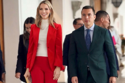 Lavinia de Noboa y su esposo, Daniel Noboa.