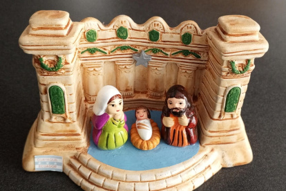 Muestra. El pesebre es una pieza tradicional