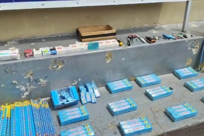El material explosivo no se encontraban bajo medidas de seguridad.