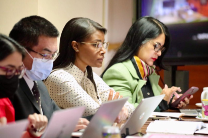 Diana Salazar acudió a la audiencia de vinculación con chaleco antibalas y durante la diligencia se lo quitó.