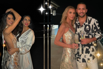 Ambas lucieron, en distintos lugares, similares vestidos