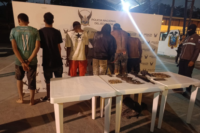 Algunos de los detenidos por la Policía Nacional.