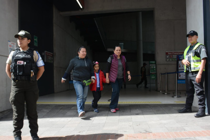 En la estación de San Francisco solo hubo presencial policial
