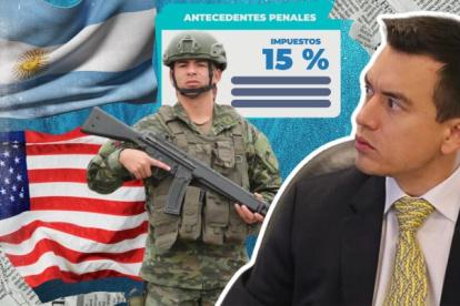 Una de las acciones tomadas por Noboa, para enfrentar en conflicto interno armado, es plantear el alza de impuestos de 12% al 15%.