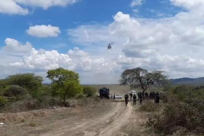 Un helicóptero de las Fuerzas Armadas descubrió el lugar en un sector de Chanduy, en la provincia de Santa Elena.