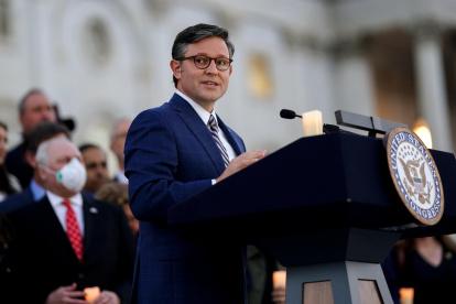 El presidente de la Cámara Baja de EE.UU., el republicano Mike Johnson, en una fotografía de archivo.