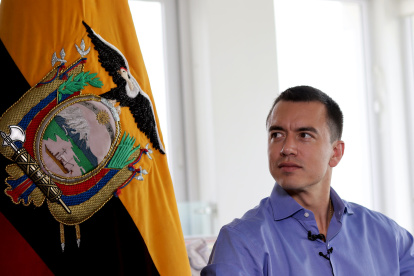 El presidente de la República, Daniel Noboa,