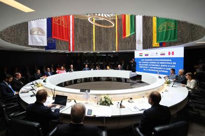 Reunión extraordinaria de los ministros de Relaciones Exteriores y encargados de seguridad interna de la Comunidad Andina (CAN).