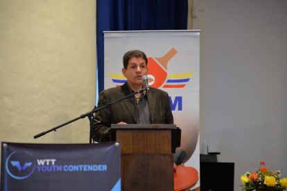 Paúl Calle cumple con su segunda al frente de la Federación Ecuatoriana de Tenis de Mesa.