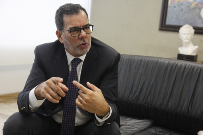 El presidente del Consejo Directivo del IESS, Eduardo Peña Hurtado, en entrevista en EXPRESO.